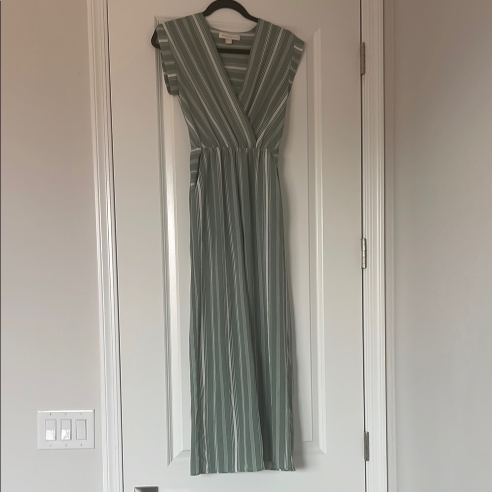 Monteau Green Pleated Romper